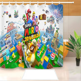Super Mario Shower Curtain Waterproof Bath Curtains Bathroom Decor With Hooks